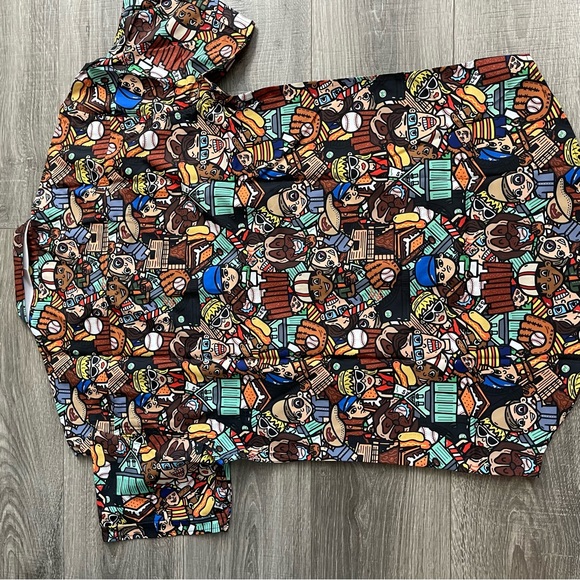 RSVLTS Colorful Cartoon Print Casual Button Down Shirt - Picture 3 of 5